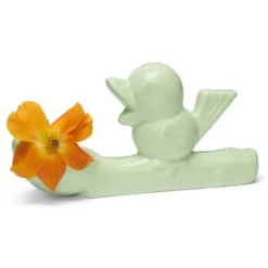 Vogel Blumenvase FLOWER THIEF - Blumenhalter Keramik mint