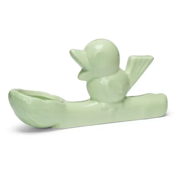 Vogel Blumenvase FLOWER THIEF - Blumenhalter Keramik mint