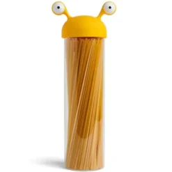 Vorratsglas Spaghetti Monster – lustiger Nudelvorratsdose mit Kulleraugen-Deckel