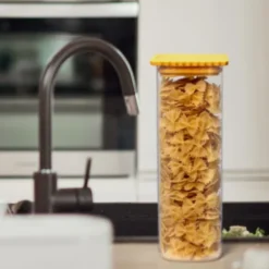 Vorratsgläser 3er-Set für Spaghetti & Nudeln – Silikondeckel Pasta mit Feuchtigkeitsabsorber