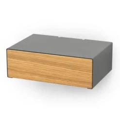 Wandboard / Ladestation mit Schublade Eiche - Schubboard anthrazit