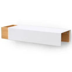 Wandboard / Ladestation SchubKasten Eiche, weiß
