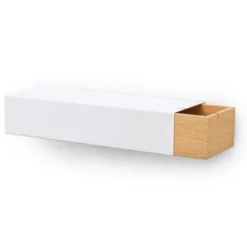 Wandboard / Ladestation SchubKasten Eiche, weiß