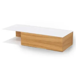 Wandboard mit Schublade Eiche - Hängelade FLUB weiß