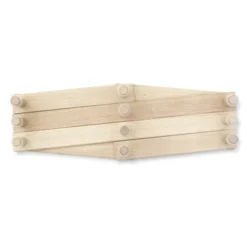 Wandgarderobe Lia - ausziehbare Holzgarderobe mit 10 Haken