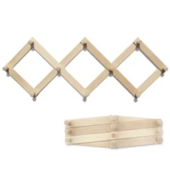 Wandgarderobe Lia - ausziehbare Holzgarderobe mit 10 Haken