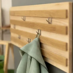 Wandgarderobe 78 x 28 cm - flexibel verschiebbare Haken