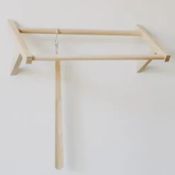 Wandgarderobe YLO 65 cm – Kleiderstange Holz Esche