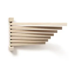 Wandpfau PAVO S – Utensilien- und Handtuchhalter aus Holz 44 x 28 cm