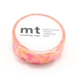Washi Tape MARU SANKAKU SHIKAKU pink-orange