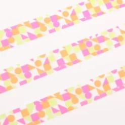 Washi Tape MARU SANKAKU SHIKAKU pink-orange