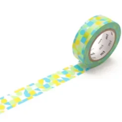 Washi Tape MARU SANKAKU SHIKAKU blau-grün