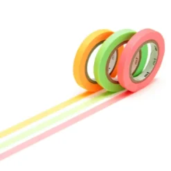 Washi Tape MT SLIM I Set a 3 Rollen - 6 mm shoking neon