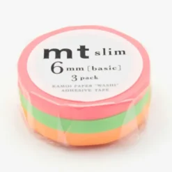 Washi Tape MT SLIM I Set a 3 Rollen - 6 mm shoking neon