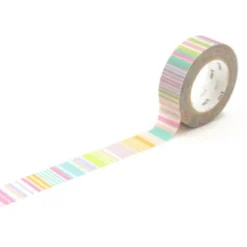 Washi Tape MULTI BORDER pastell bunt gestreift