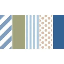 Washi Tape Set 15 mm blau gemustert, 5 Rollen in Geschenkbox