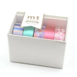 Washi Tape Set 15 mm bunt gemustert, 5 Rollen in Geschenkbox