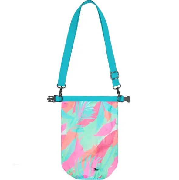 Wasserfeste Tasche 5 l mit buntem Tropenmuster – Drybag mit Rollverschluss & Schultergurt