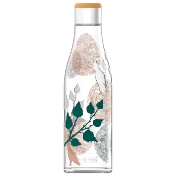 Wasserflasche Glas 0,6 l METIS SUMATRA Birds