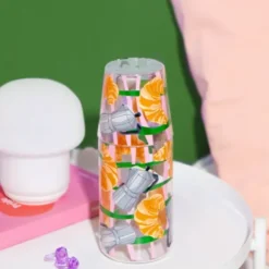 Wasserkaraffe 0,9 l mit Trinkglas – 2-teiliges Trinkset aus Glas mit Good Morning-Motiv