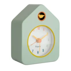 Wecker Haus mit Vogel – Tischuhr mint
