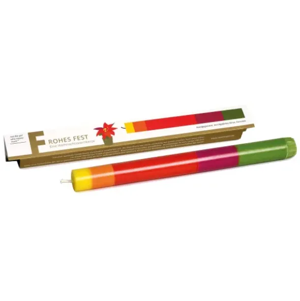 Weihnachtskerze FROHES FEST - WEIHNACHTSSTERN