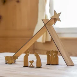 Weihnachtskrippe - Holzkrippe Simply Christmas, Eiche