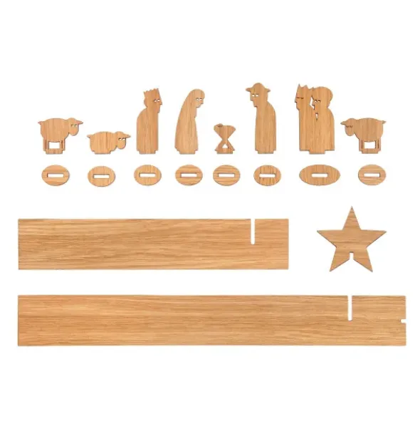 Weihnachtskrippe - Holzkrippe Simply Christmas, Eiche
