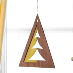 Weihnachtsschmuck Baumpassepartout Nussbaumholz klein