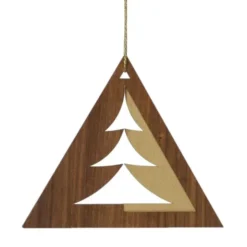 Weihnachtsschmuck Baumpassepartout Nussbaumholz gross