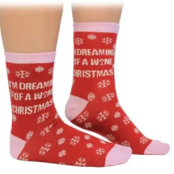 Weihnachtssocken Damen DREAMING OF A WINE CHRISTMAS - Socken Gr. 37-42