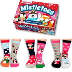 Weihnachtssocken Mistletoes – 6 Socken Gr. 37–42