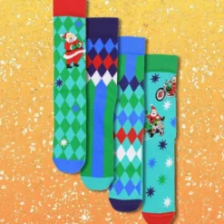 Weihnachtssocken Santa Banta – 4 Socken Gr. 39-46