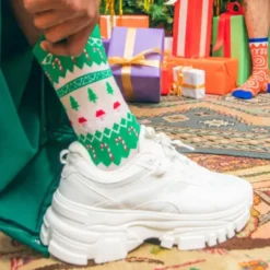 Weihnachtssocken, Xmas Socks - Weihnachtspullover Look