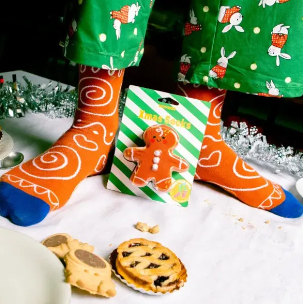 Weihnachtssocken, Xmas Socks - Lebkuchenmann