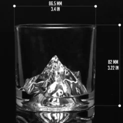 Whiskygläser 3D-Berg K2, Set 2 Stück