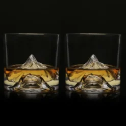 Whiskygläser 3D-Berg K2, Set 2 Stück