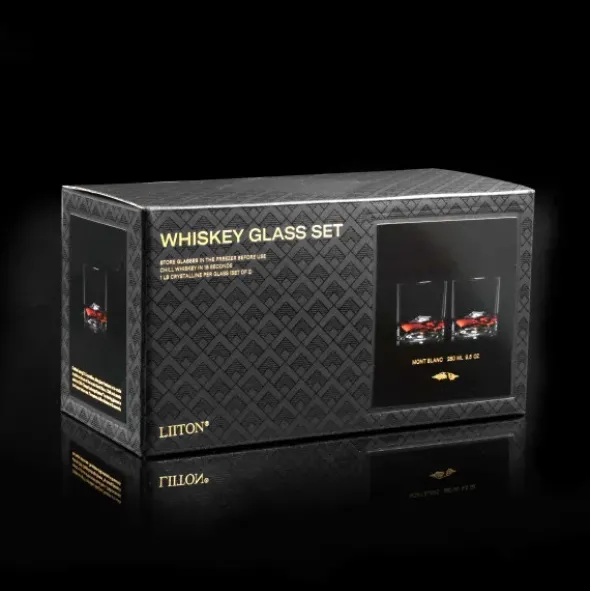 Whiskygläser 3D-Berg MONT BLANC, Set 2 Stück