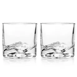 Whiskygläser 3D-Berg MONT BLANC, Set 2 Stück