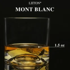 Whiskygläser 3D-Berg MONT BLANC, Set 2 Stück