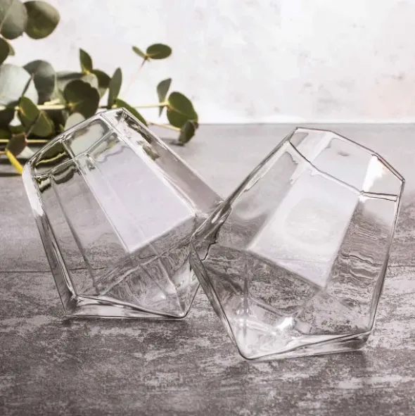 Whiskygläser 2er-Set Geschenkbox - Diamant Gläser