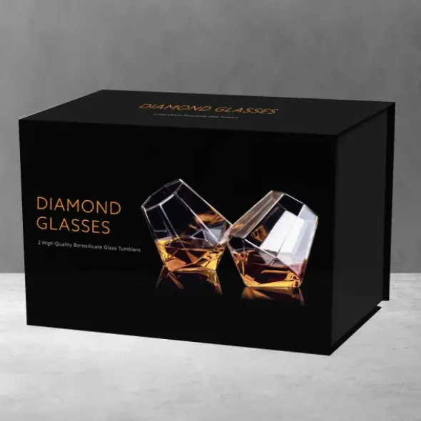 Whiskygläser 2er-Set Geschenkbox - Diamant Gläser