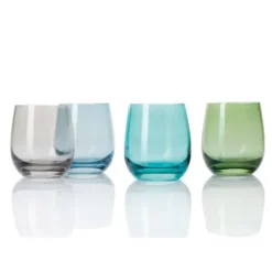 Windlicht mit Gravur Herzschleife rot - personalisiertes Geschenk aus Glas