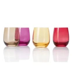 Windlicht mit Gravur Herzschleife rot - personalisiertes Geschenk aus Glas