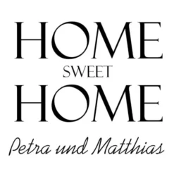 Windlicht mit Gravur HOME SWEET HOME rot - Glas mit Wunschtext