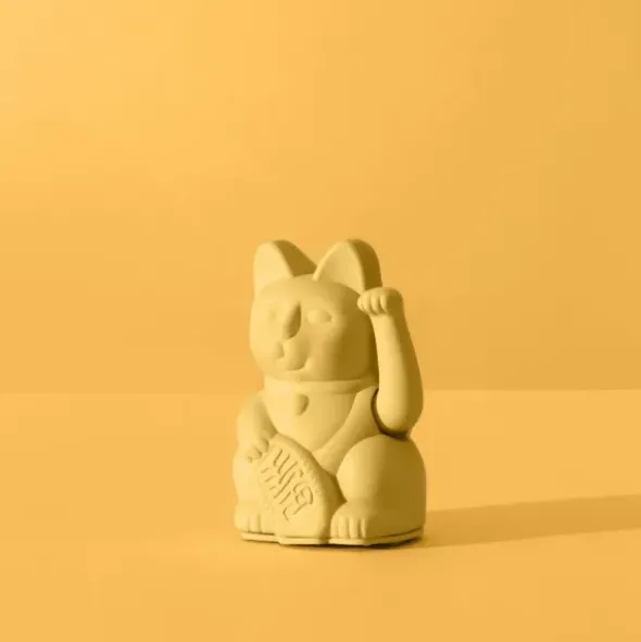 Winkekatze / Glückskatze LUCKY CAT MINI gelb