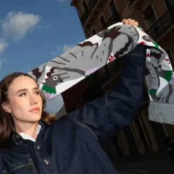 Winter-Schal mit Tauben-Motiv, Pigeon Scarf