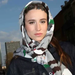 Winter-Schal mit Tauben-Motiv, Pigeon Scarf