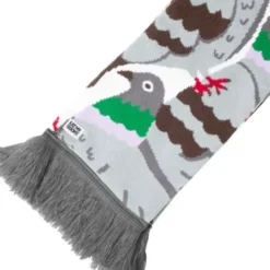 Winter-Schal mit Tauben-Motiv, Pigeon Scarf