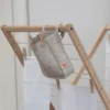 Wäscheklammerbeutel FILIUS - Filztasche grau mit Klettverschluss-Aufhängung inkl. 50 Holzklammern